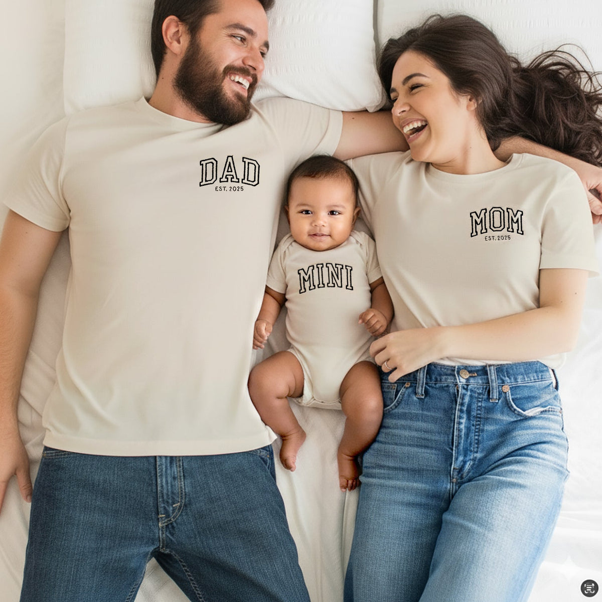 Personalized Embroidered Family Shirts | Mom, Dad & Mini Matching Shirts