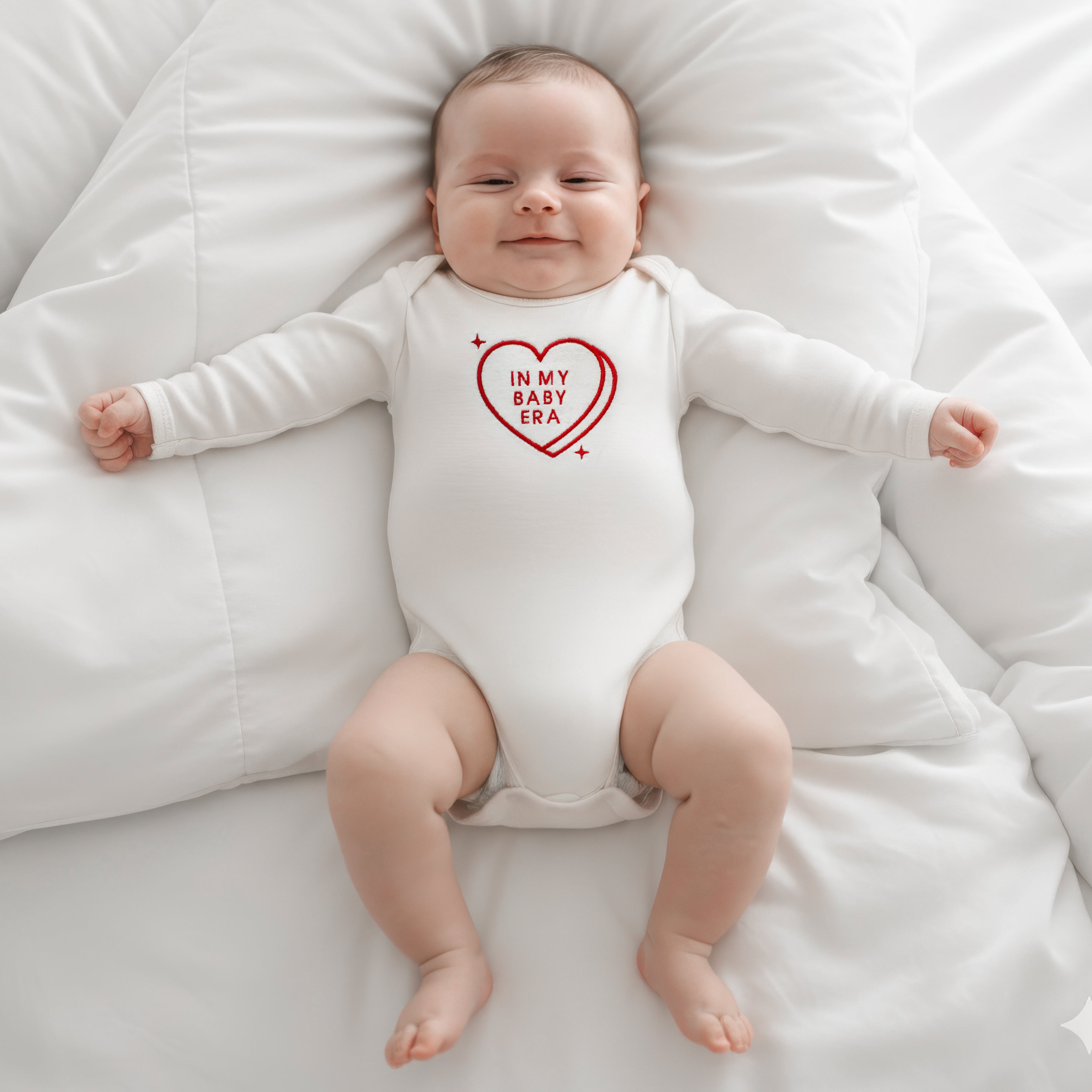 In My Mom Era And Baby Era Candy Heart Sweatshirts & Baby Outfits