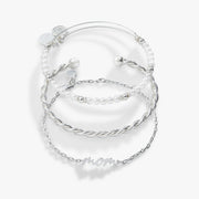 Mom Script Bracelet, Set Of 3