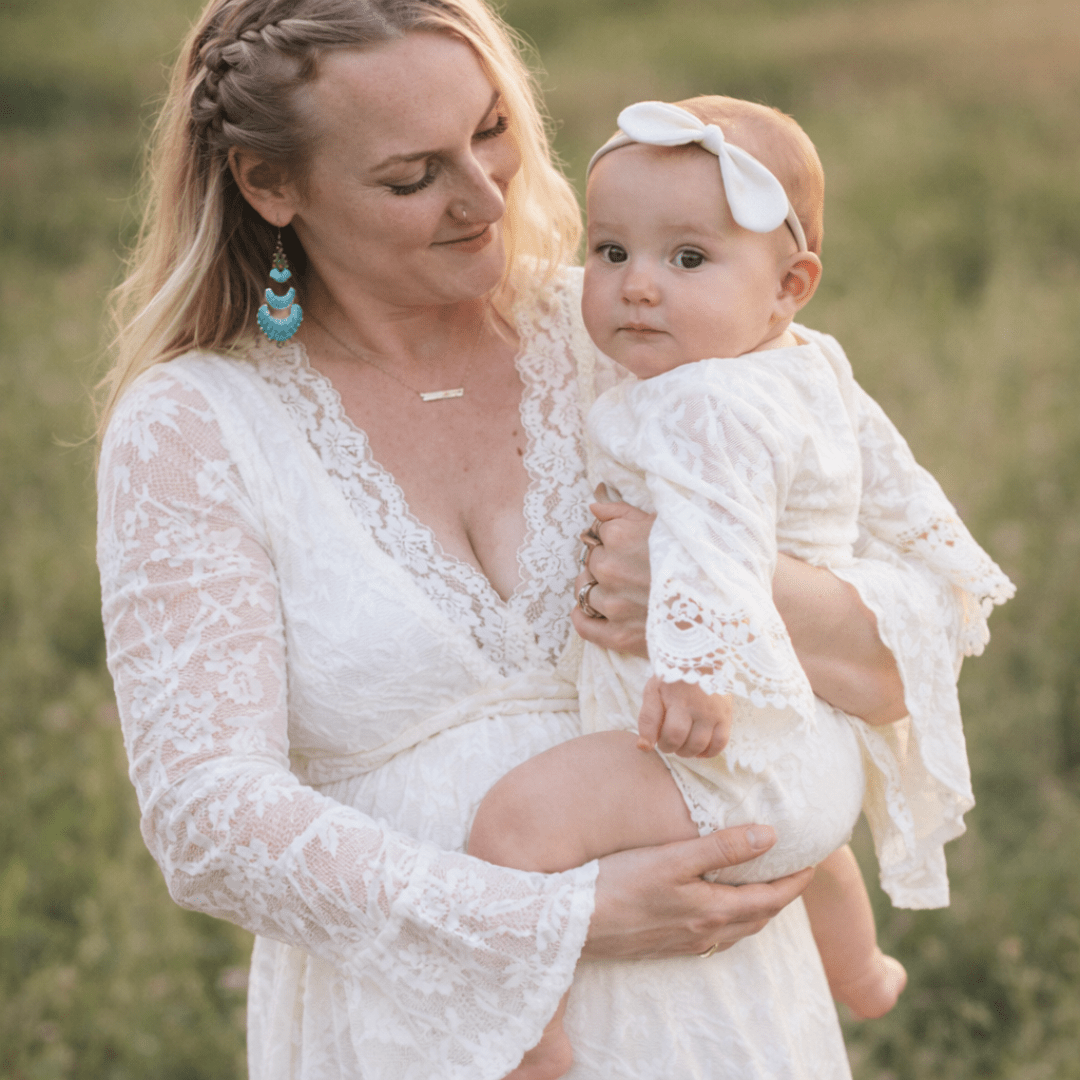 Ivory Lace Mommy & Me Dress - Infant