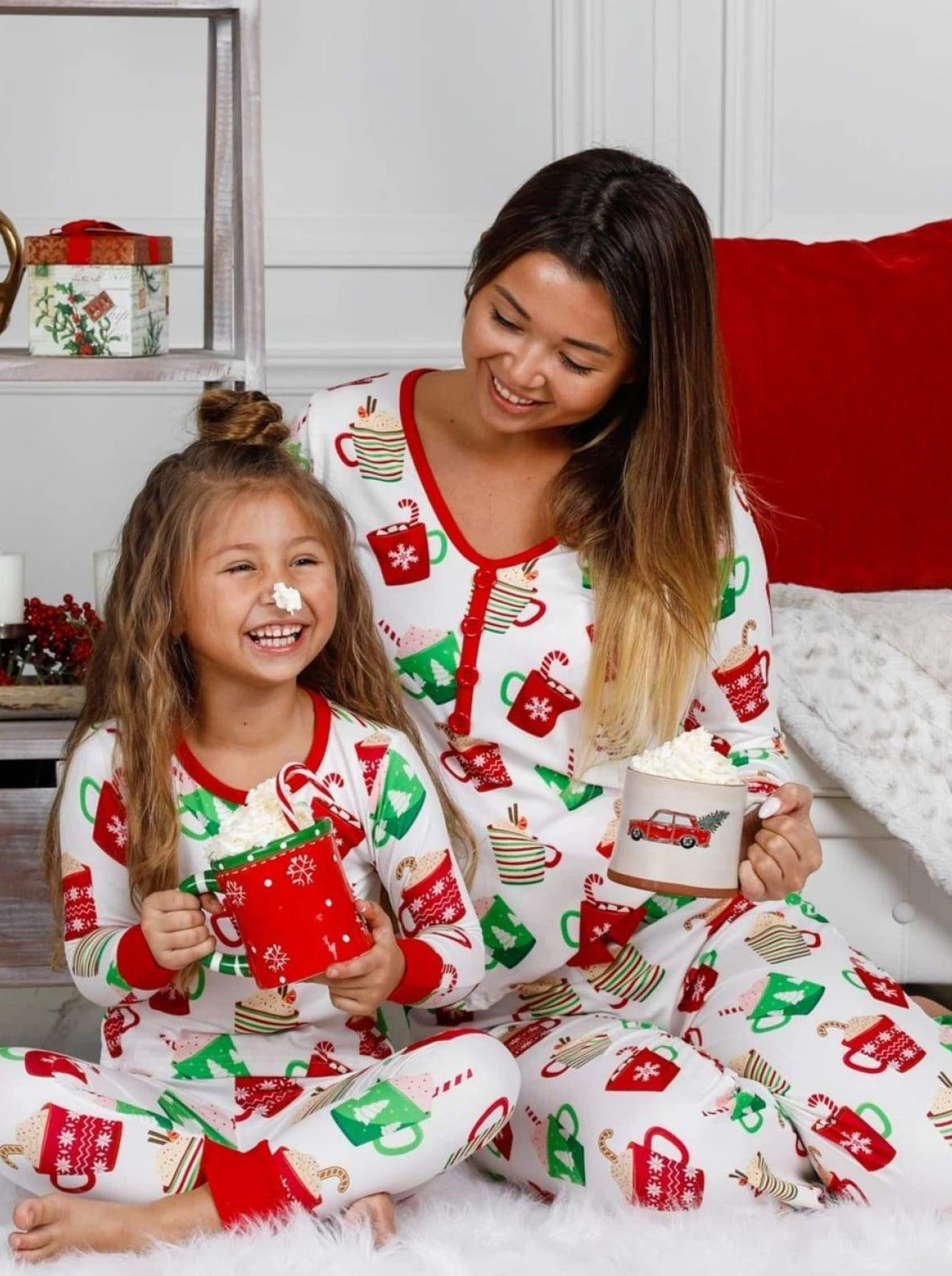 Mommy And Me Christmas Cocoa Pajama Set