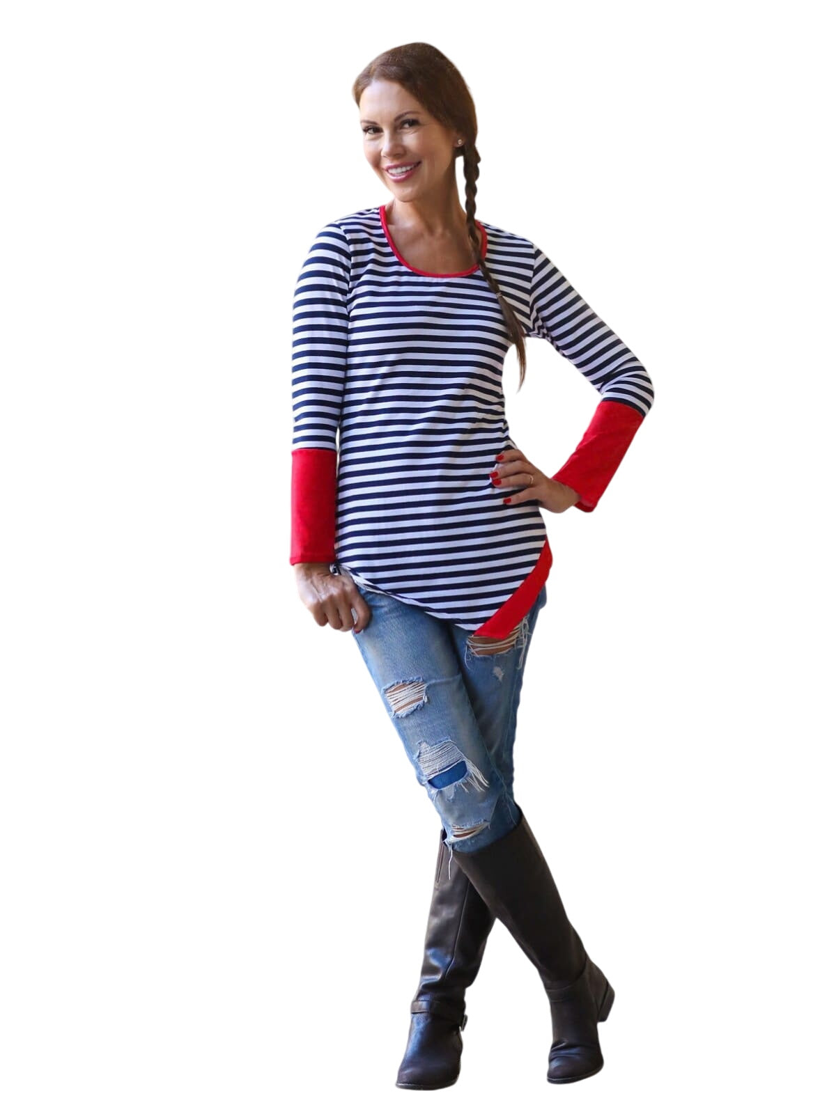 Mommy And Me Stripes On Deck Tunic