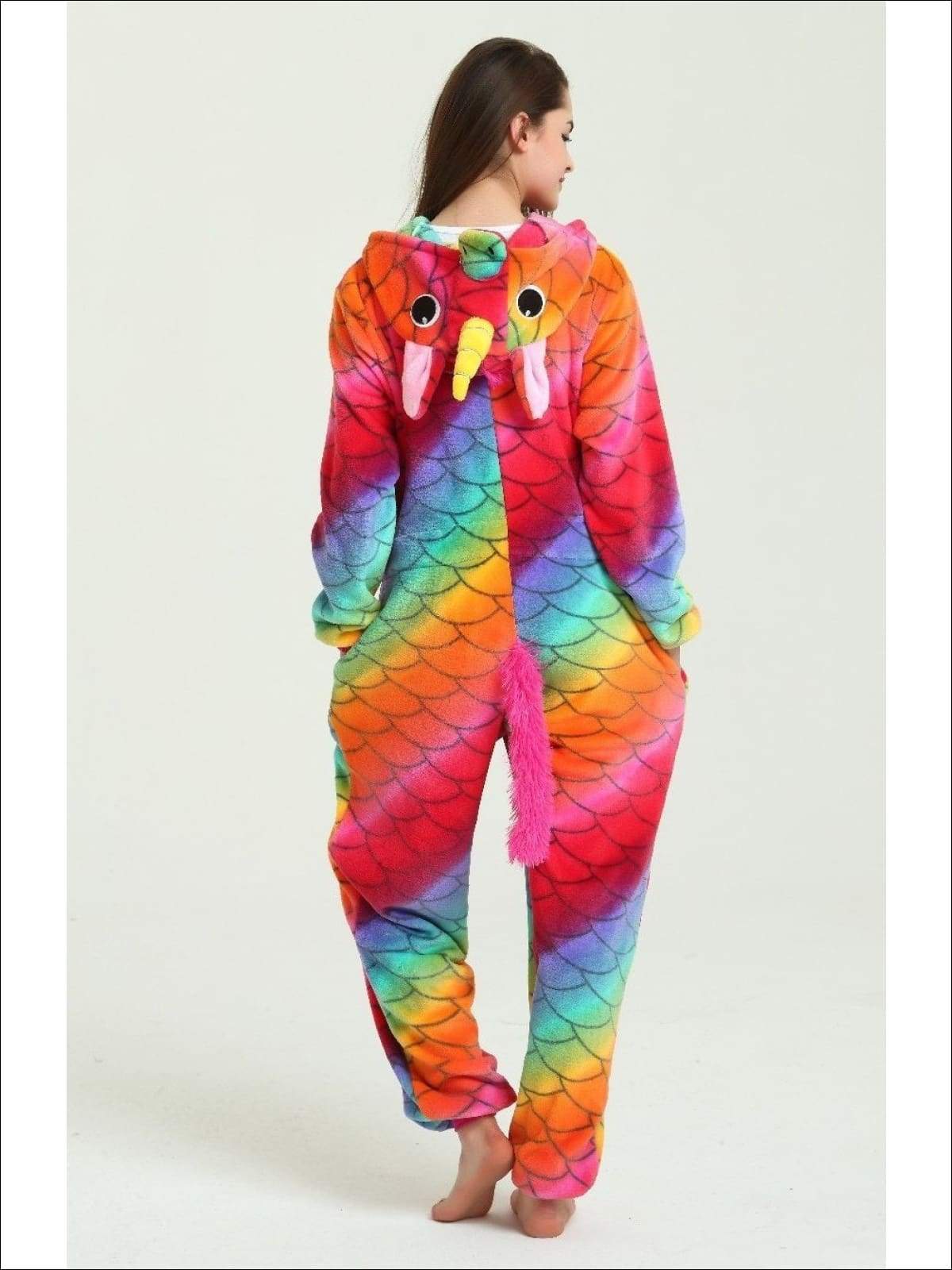 Mommy And Me Rainbow Scale Unicorn Onesie Pajamas