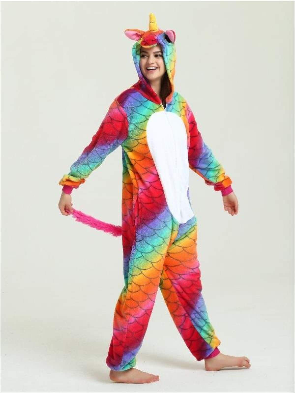 Mommy And Me Rainbow Scale Unicorn Onesie Pajamas