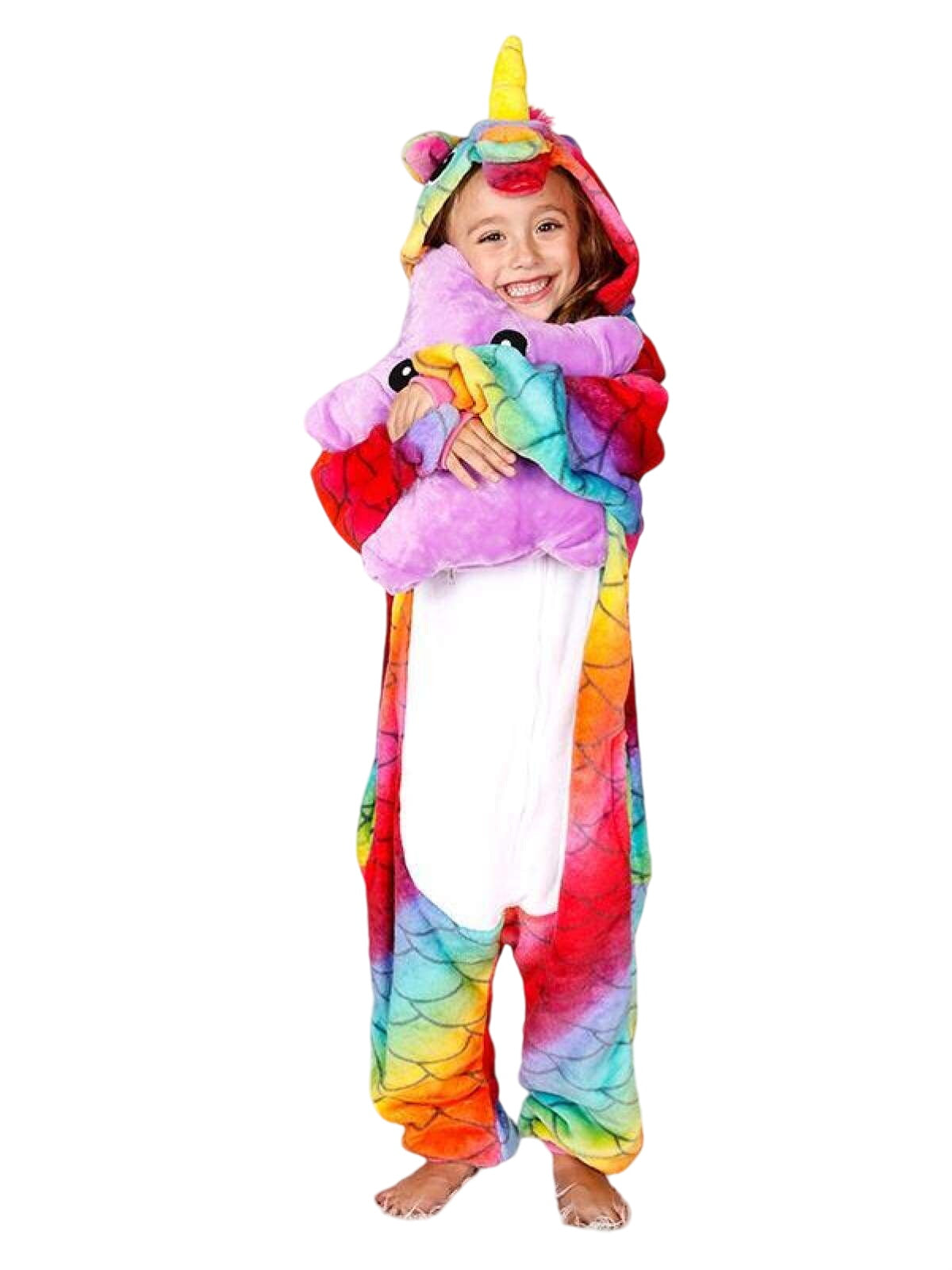 Mommy And Me Rainbow Scale Unicorn Onesie Pajamas