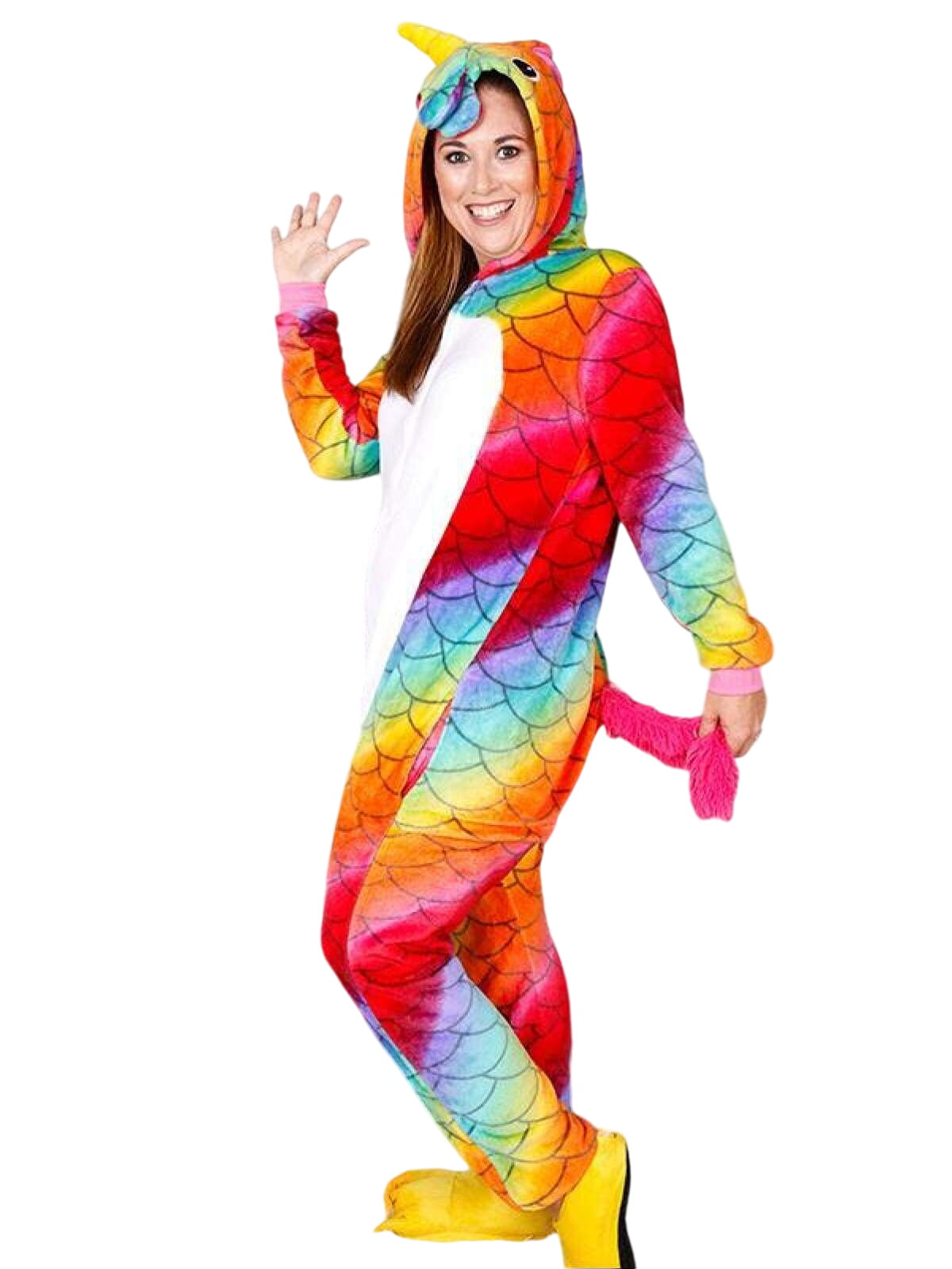 Mommy And Me Rainbow Scale Unicorn Onesie Pajamas