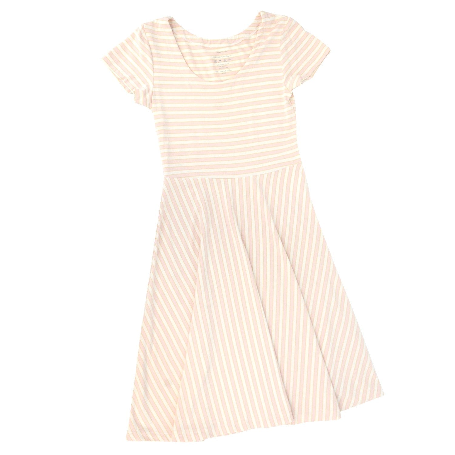 Mommy Swirly Girl Dress - Vintage Stripe Pink