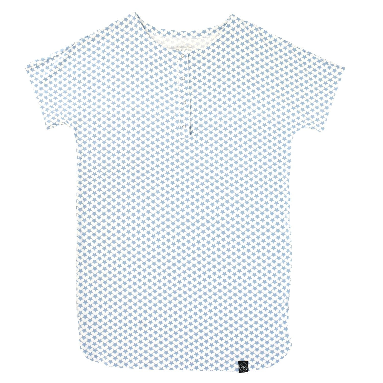 Mommy's Sleep Shirt - Hearts and Stars Blue