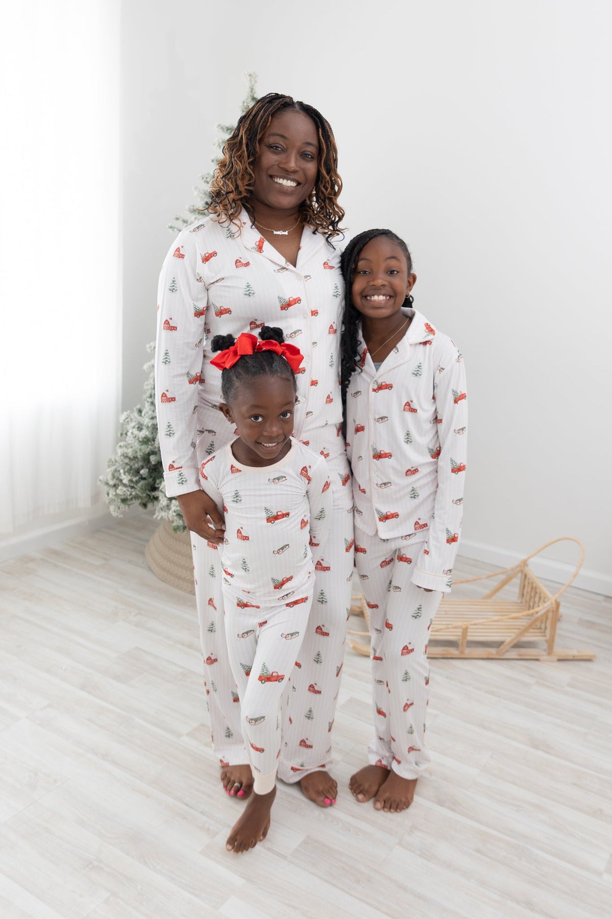 Little Red Truck Youth Unisex Button Down Set