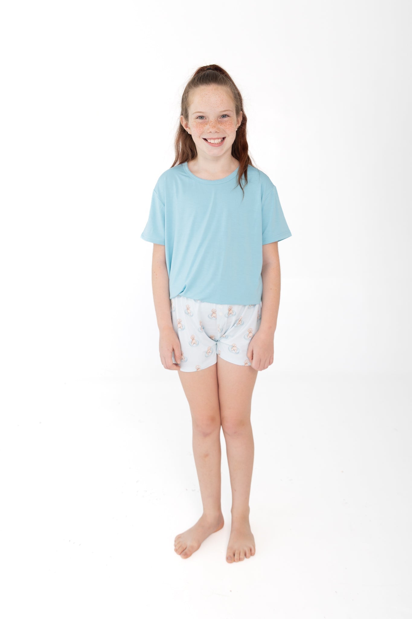 Puppy Pool Party Youth Girls Shorts Set