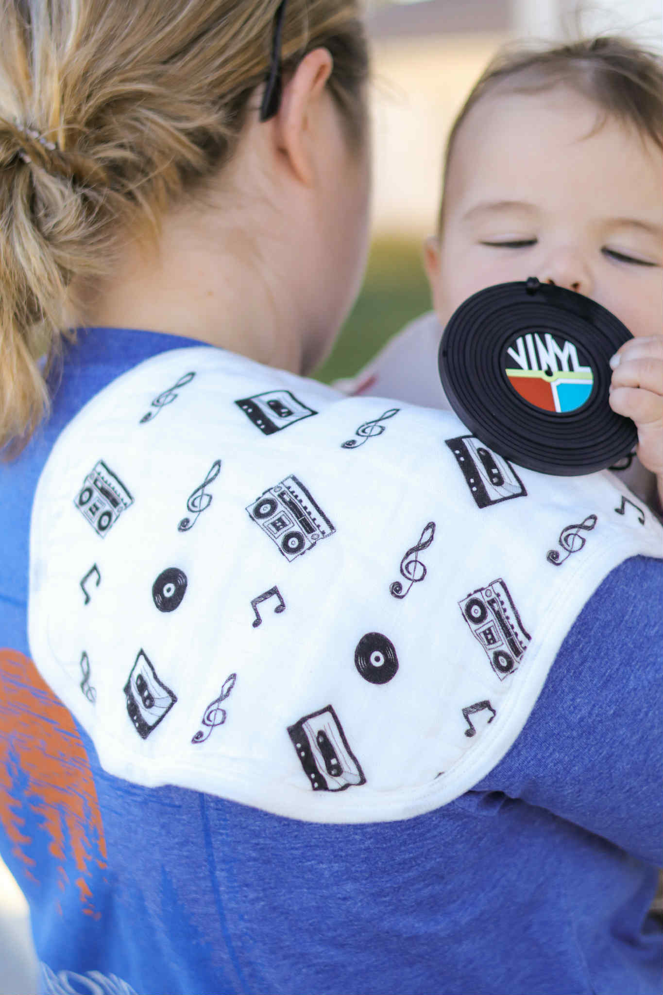 Mix Tape & Music Organic Cotton Burp Rag Set Of Two
