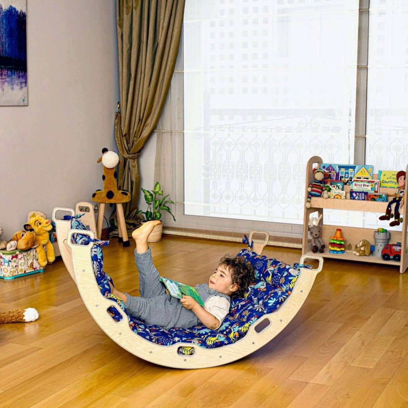 Montessori Arch With Xl Forest Design Pillow