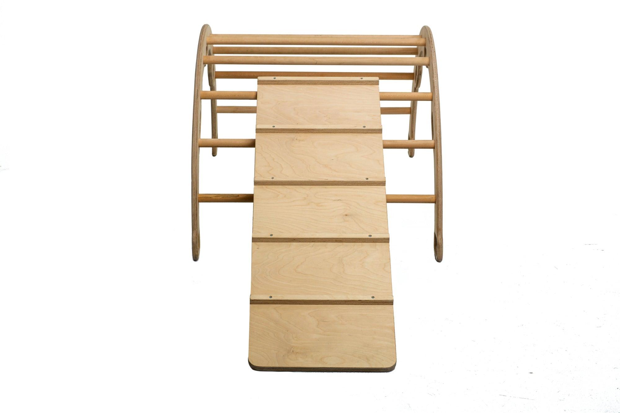 Montessori Climbing Arch Rocker With 2 Ramps And Pillow