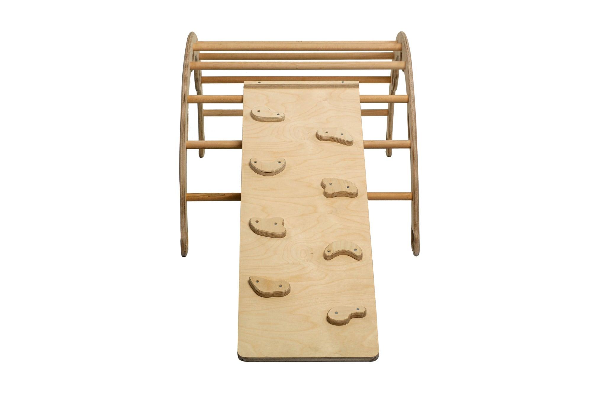 Montessori Climbing Arch Rocker With 2 Ramps And Pillow