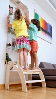 Twins Montessori Kitchen Stool - Wooden Step Stool For Kids