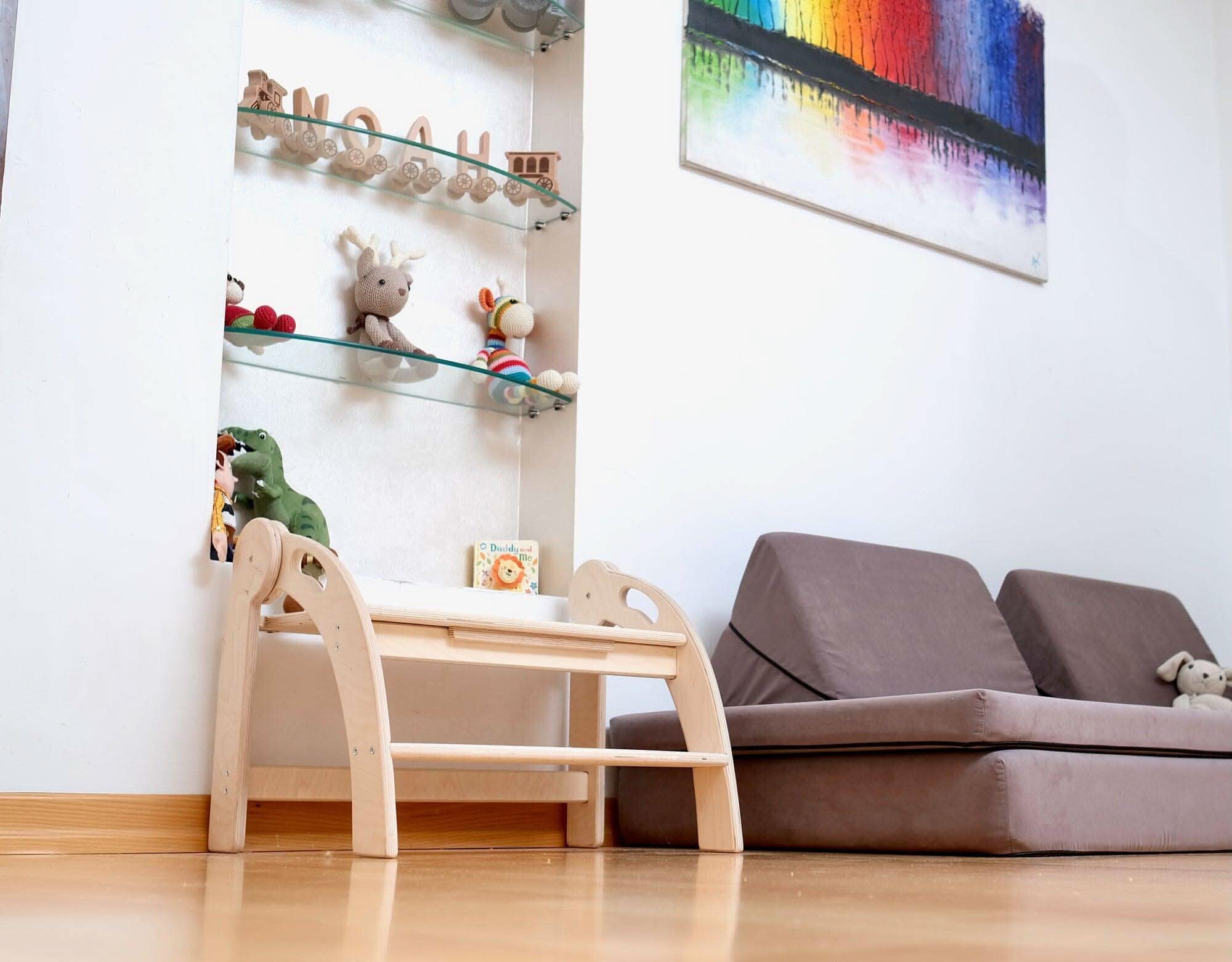 Twins Montessori Kitchen Stool - Wooden Step Stool For Kids