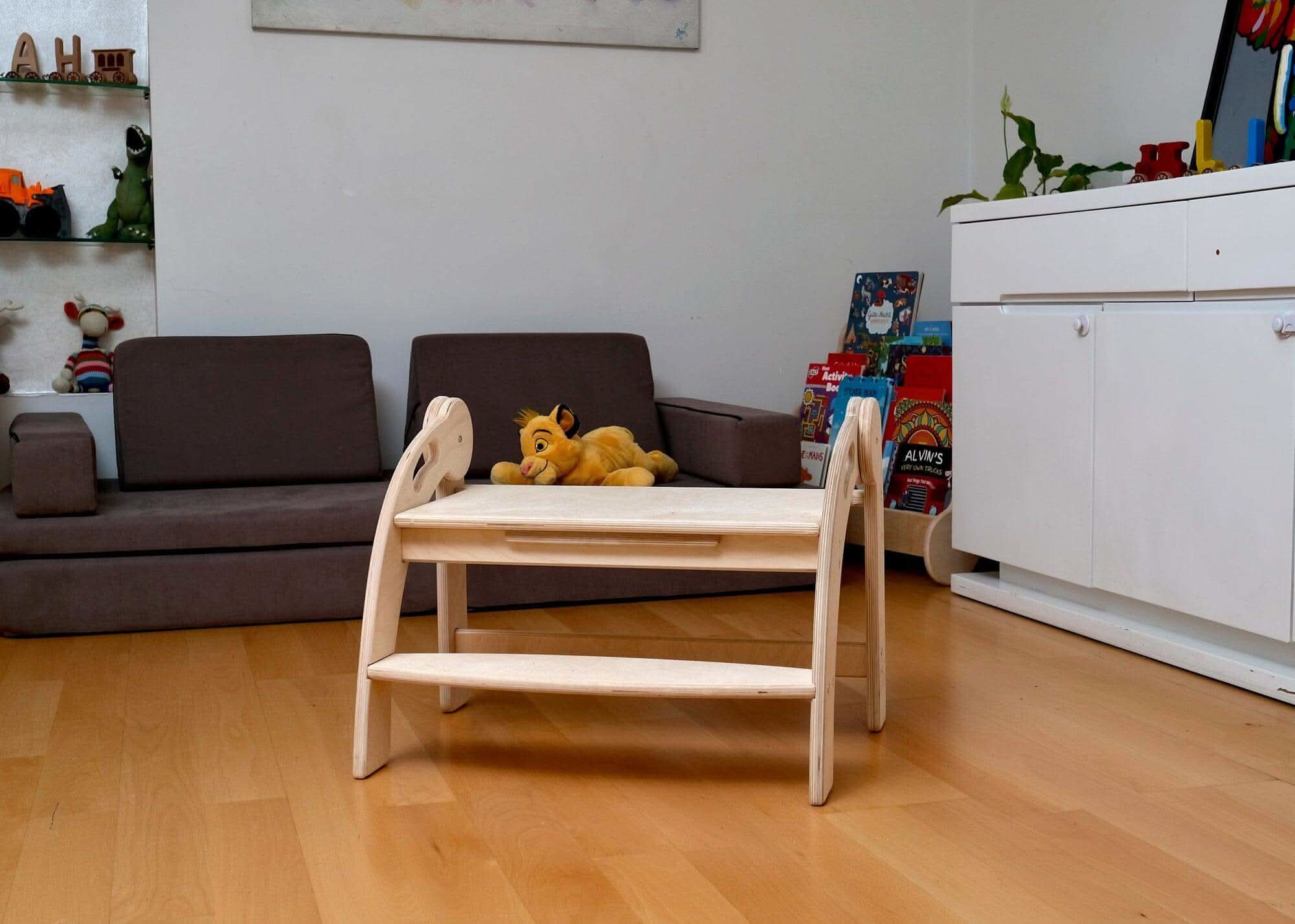 Twins Montessori Kitchen Stool - Wooden Step Stool For Kids