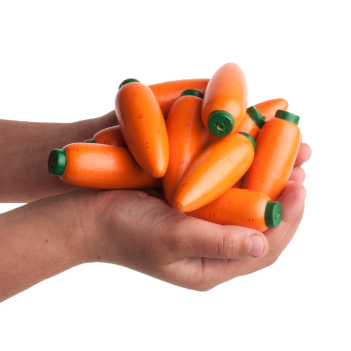 Educational Carrots Counters Play Set Of 12 In Linen Bag