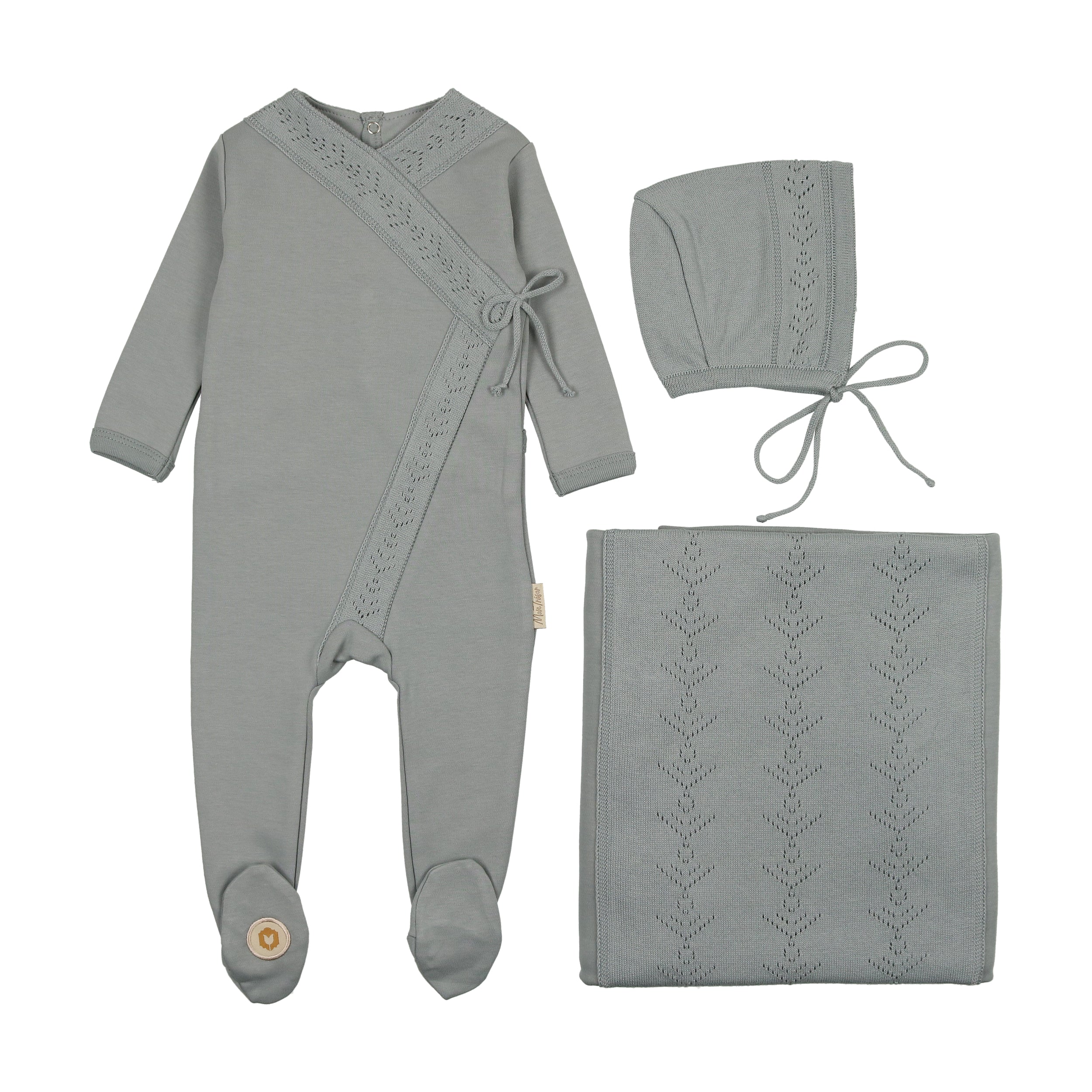 Pointelle Twist Layette Set