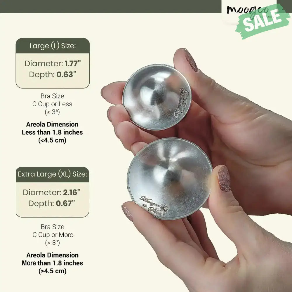 Moogco Silver Nursing Cups 925k Silver