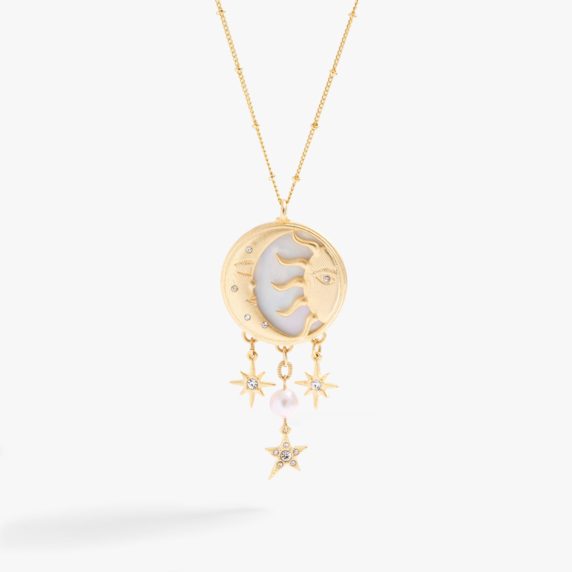 Moon And Sun Multicharm Necklace