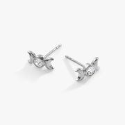 Crystal Lunar Phase Mini Stud Earrings