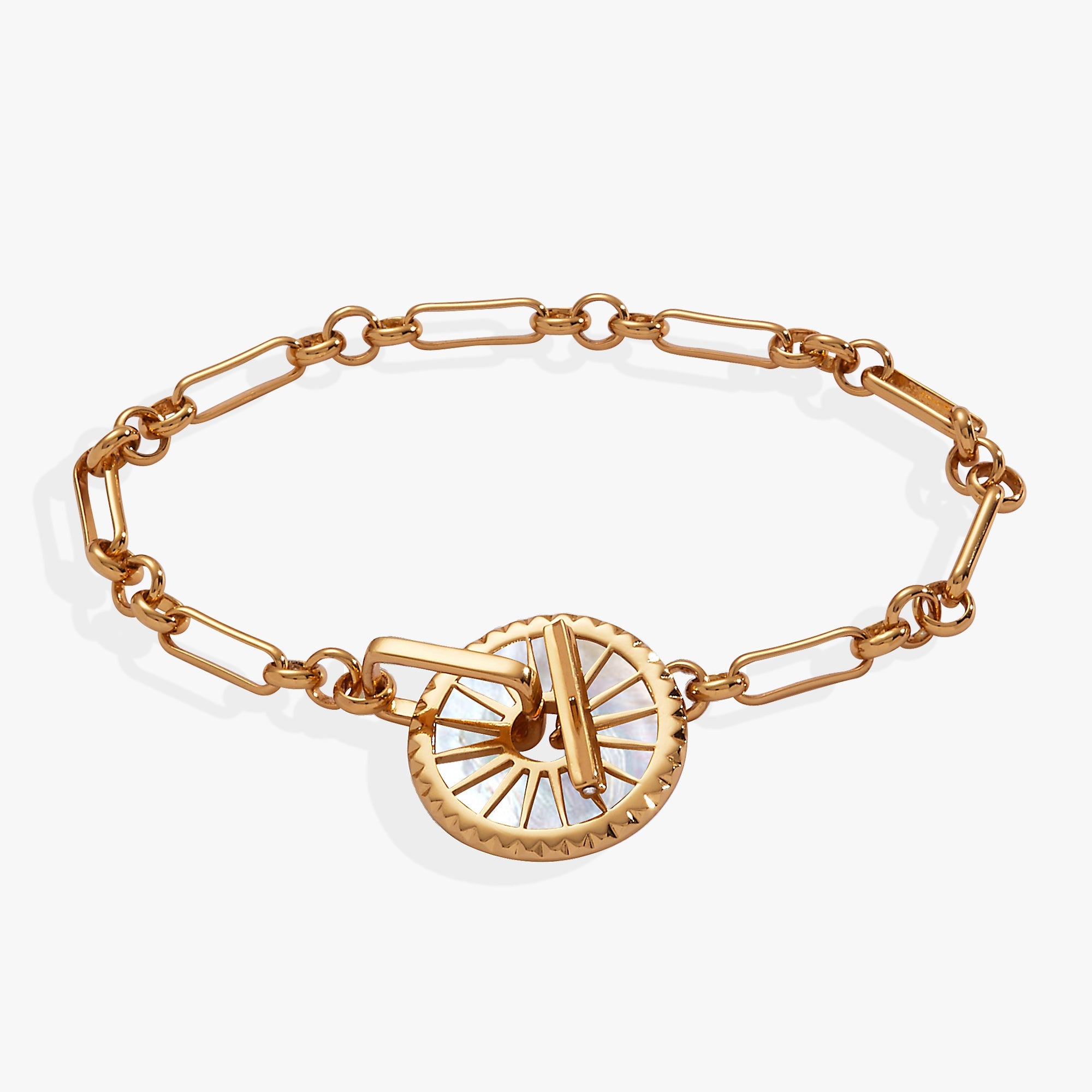 Starburst Mother Of Pearl Toggle Bracelet