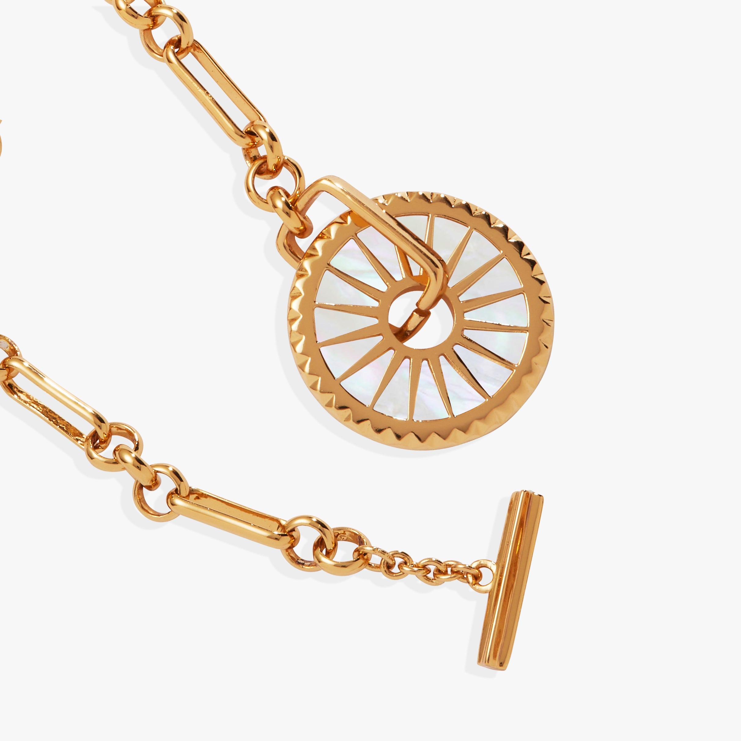 Starburst Mother Of Pearl Toggle Bracelet