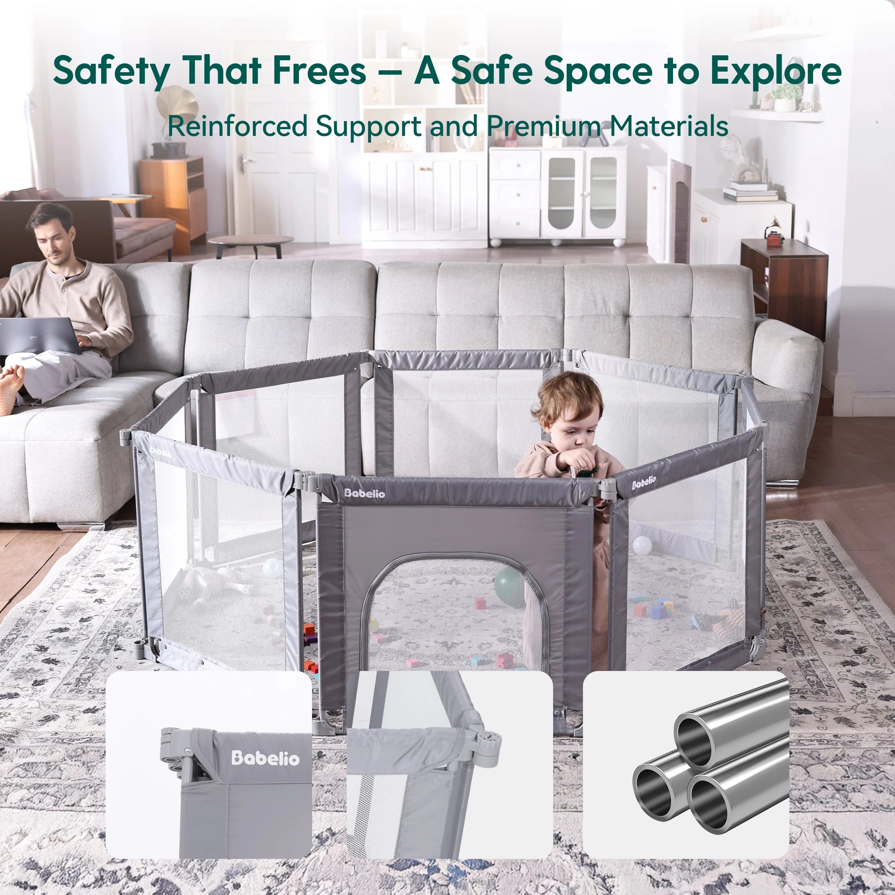 Morphguard | Foldable & Shapeable Baby Toddler Safety Fence Playpen