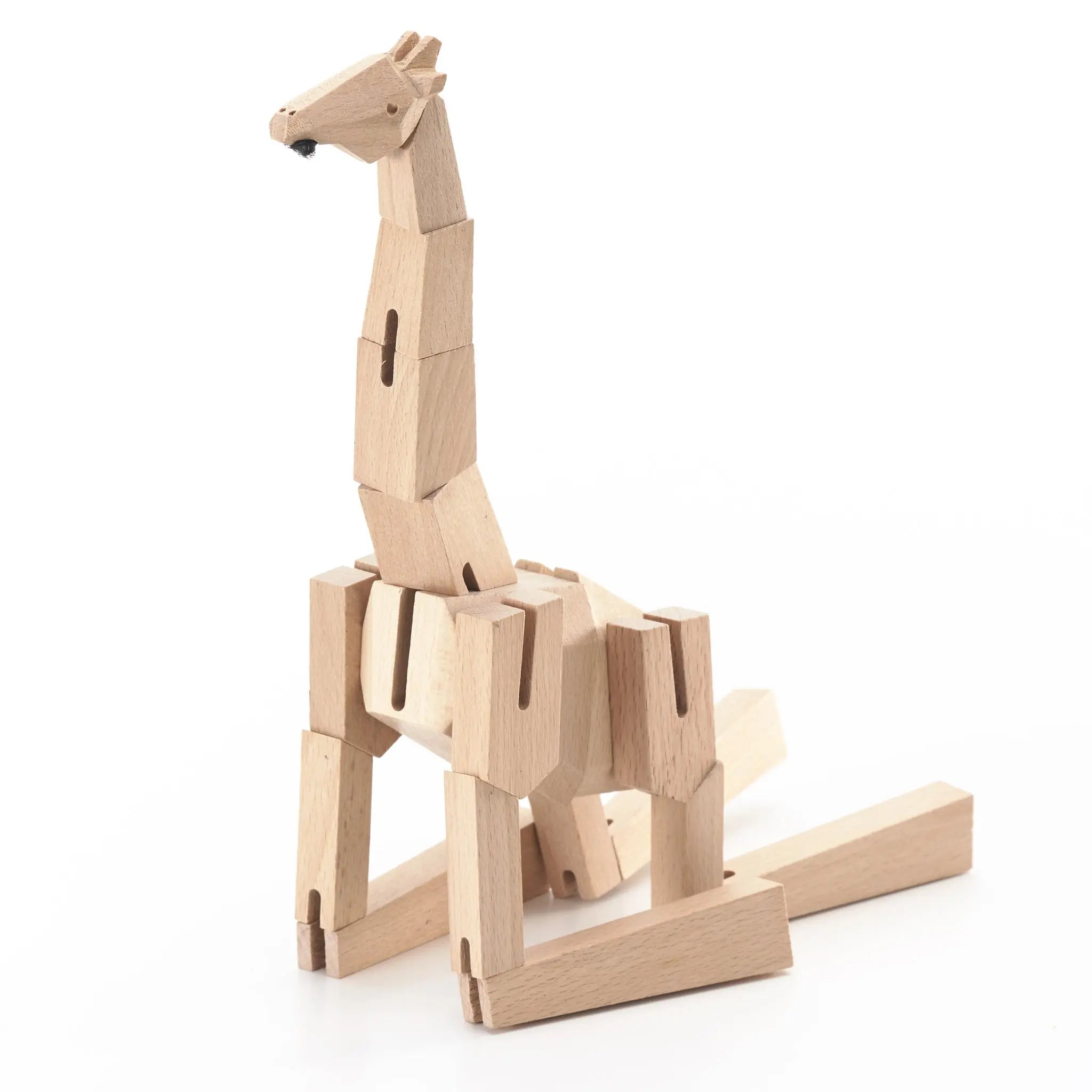 Morphits® Modern Wooden Giraffe Decor – Interactive Puzzle & Art Piece