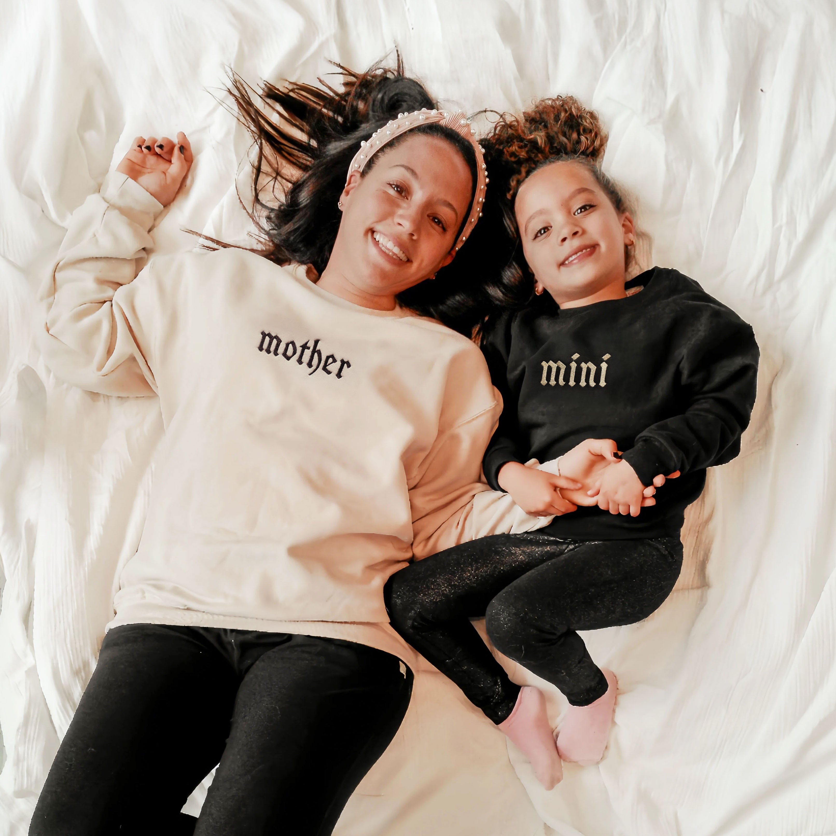 Gothic Mother & Mini Embroidered Matching Sweatshirts
