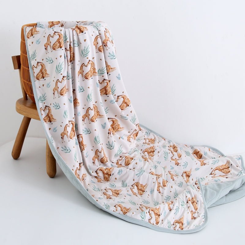 Mother's Love (giraffe) Adult Quilted Blanket