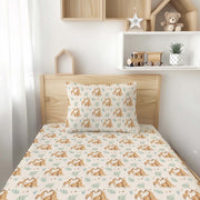 Mother's Love (giraffe) Twin Fitted Sheet And Pillowcase Set