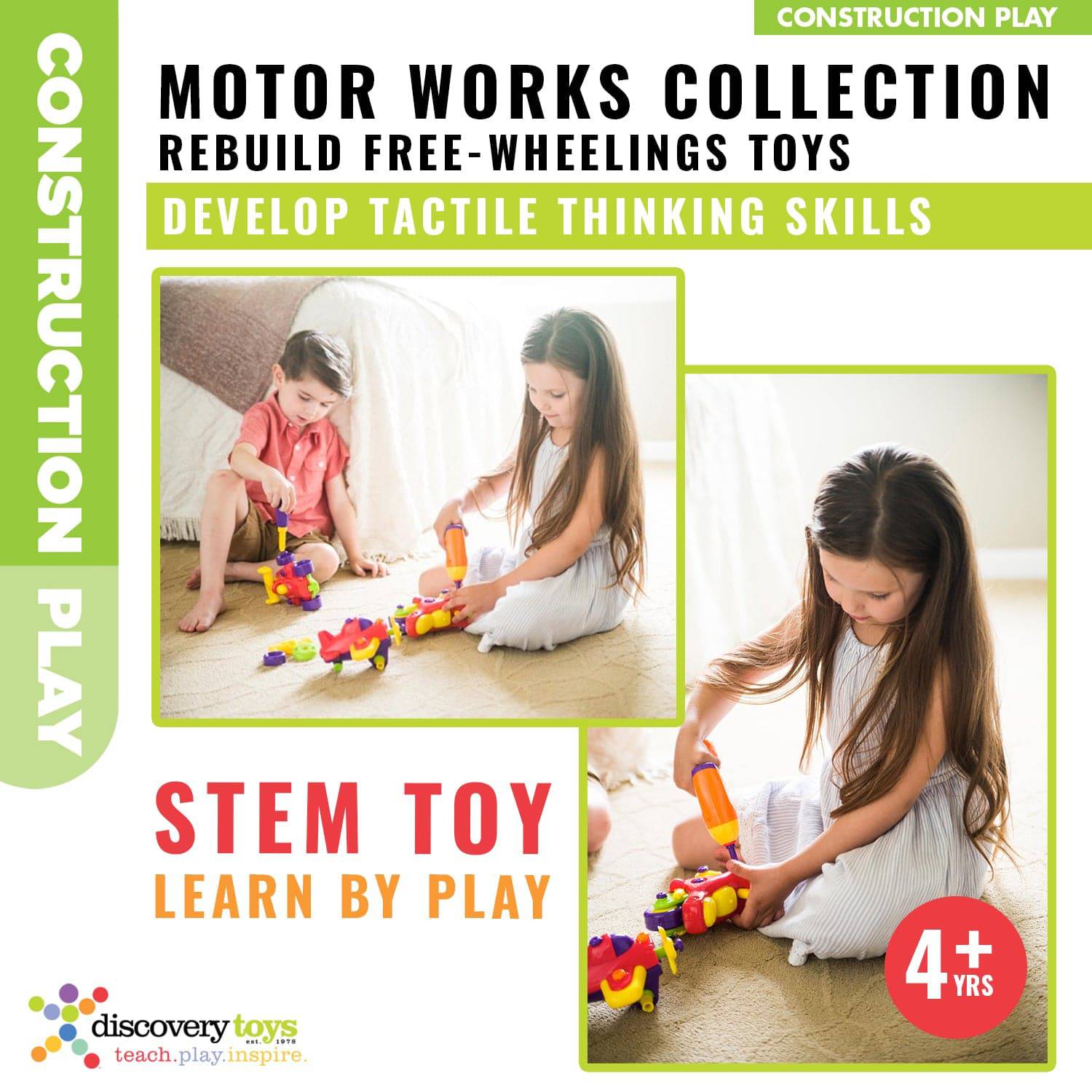 Motor Works Diy Take-apart Vehicles Set
