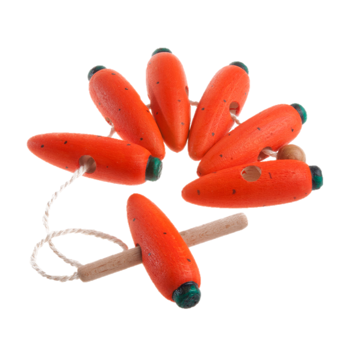 Wooden Carrots Lacing Toy