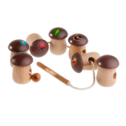 Mushroom Wooden Lacing Toy For Toddlers