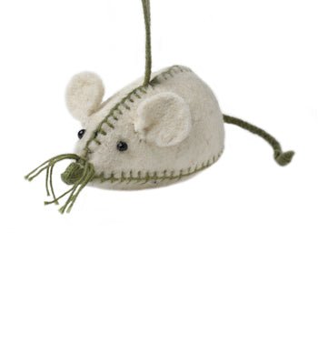 Mouse Ornament- Cream