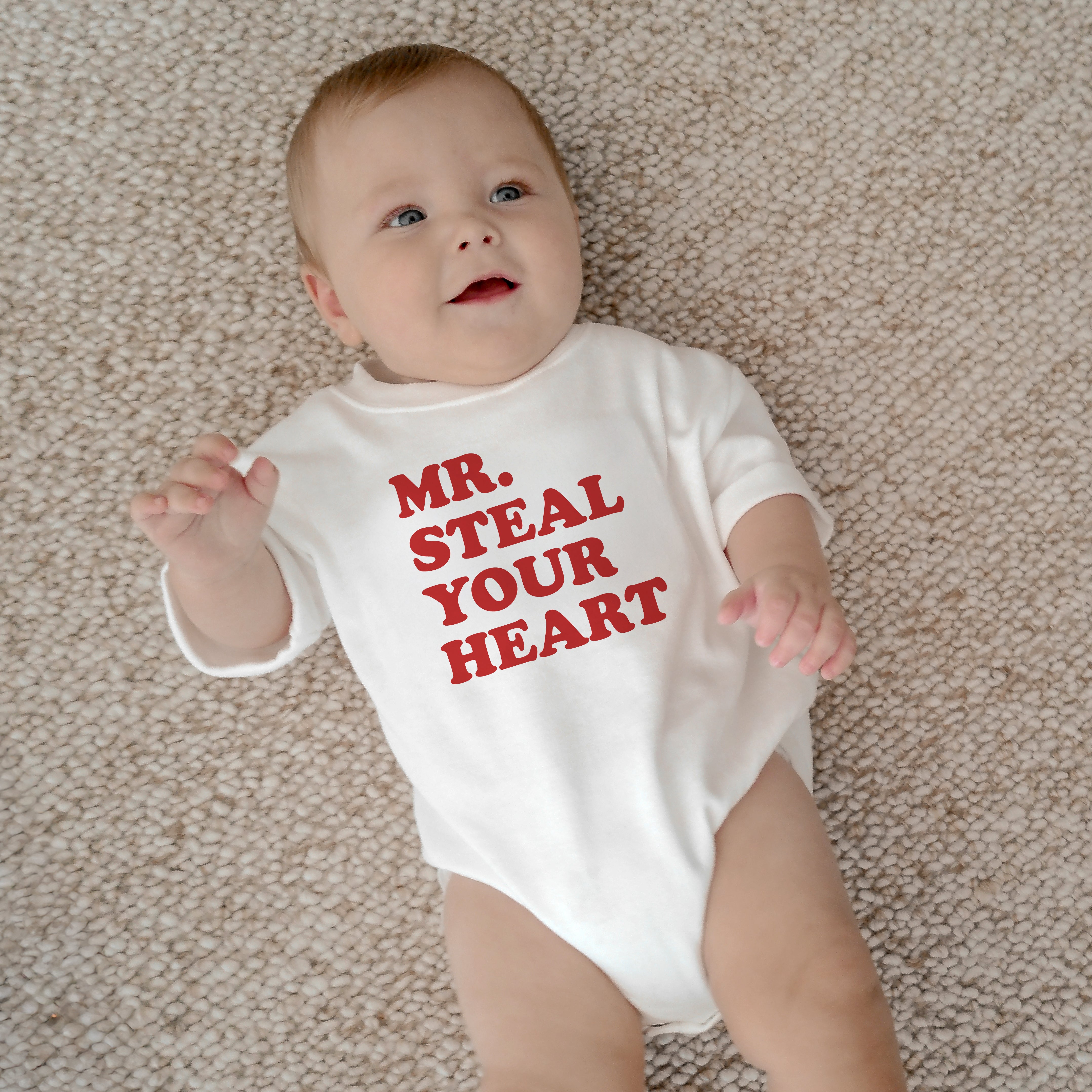 Mr. Steal Your Heart Toddler Tees And Baby Outfits