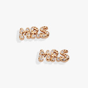 'mrs' Bubble Crystal Stud Earrings