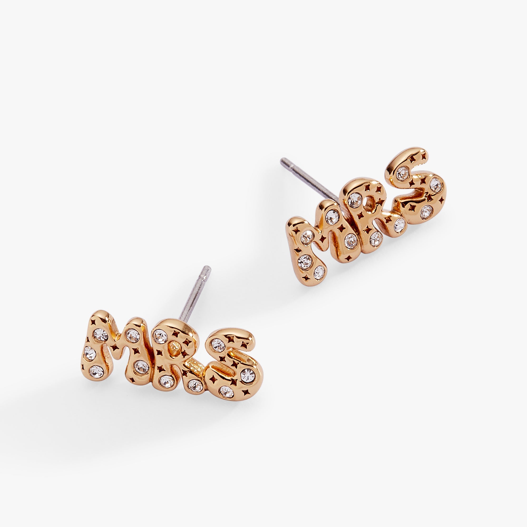'mrs' Bubble Crystal Stud Earrings