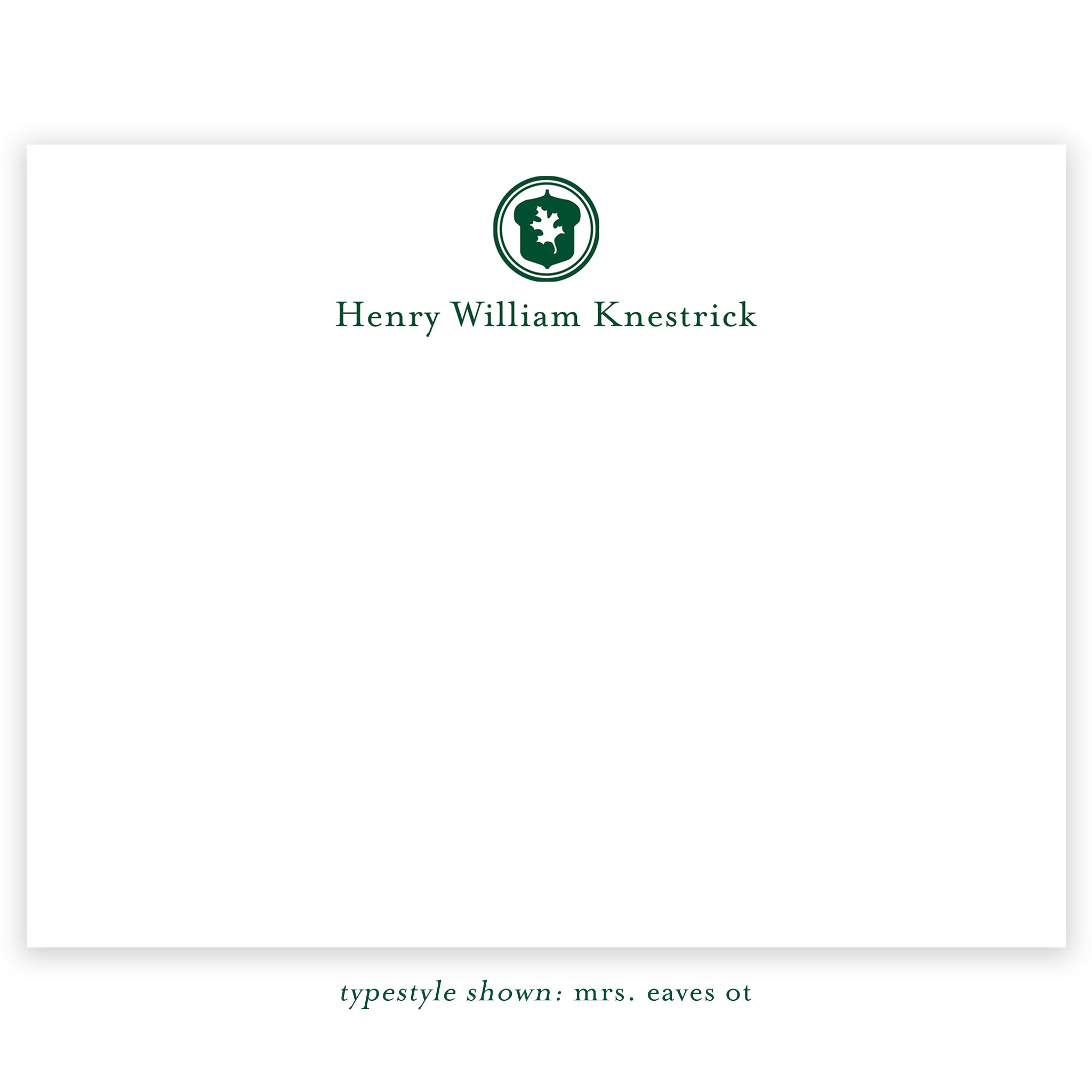 Oak Hill School Personalized Notecard