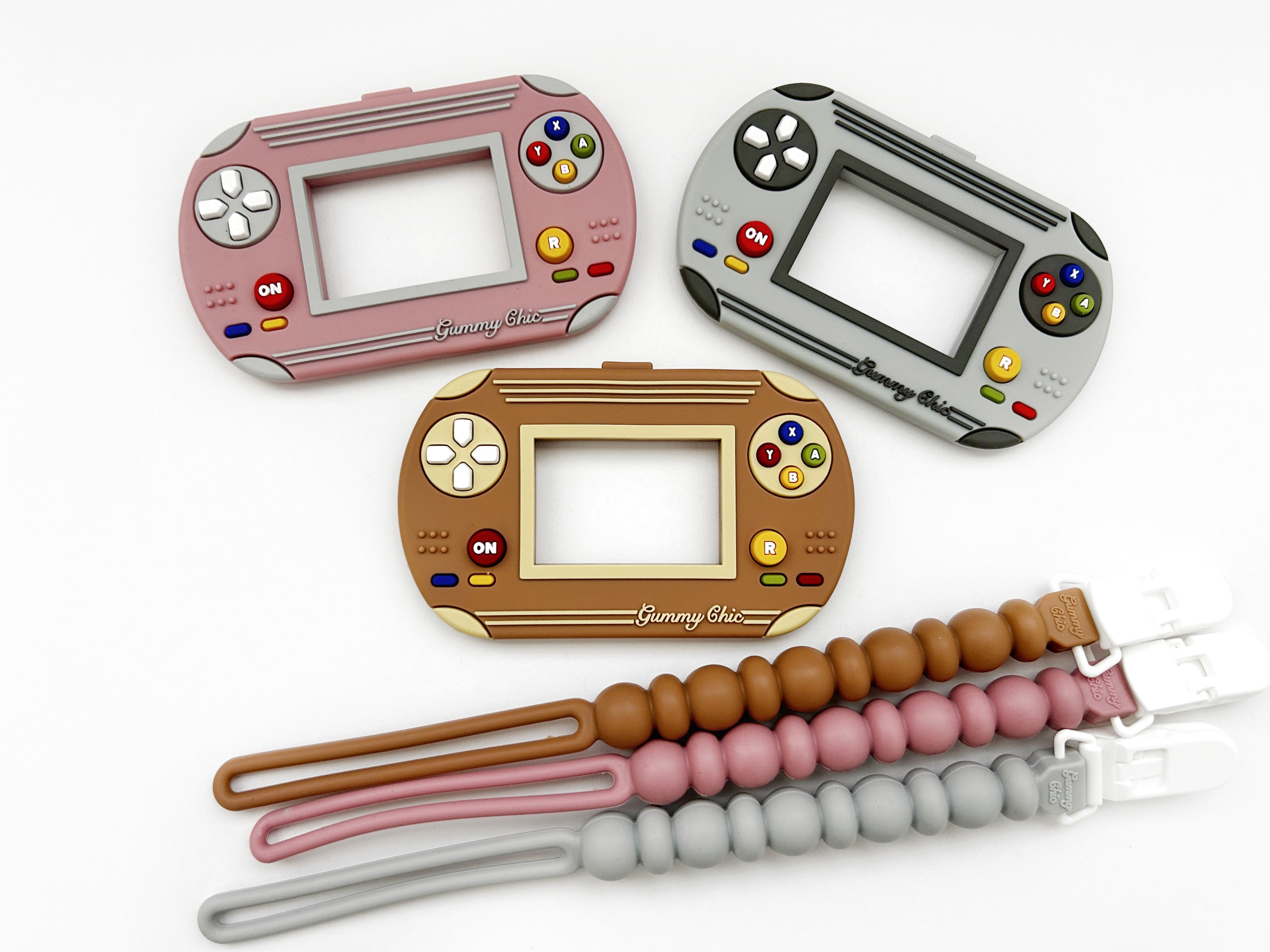 Handheld Video Game Silicone Teether: Nostalgic & Safe Choice