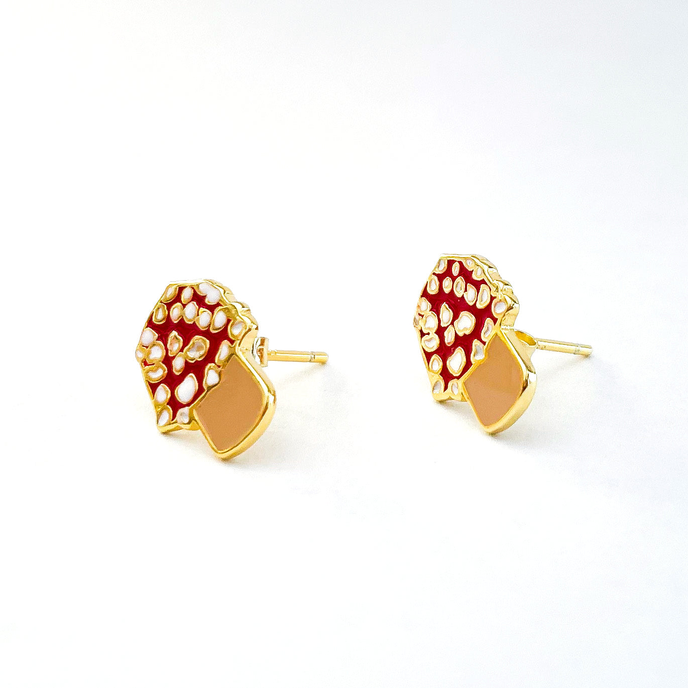 Mushroom Enamel Earrings