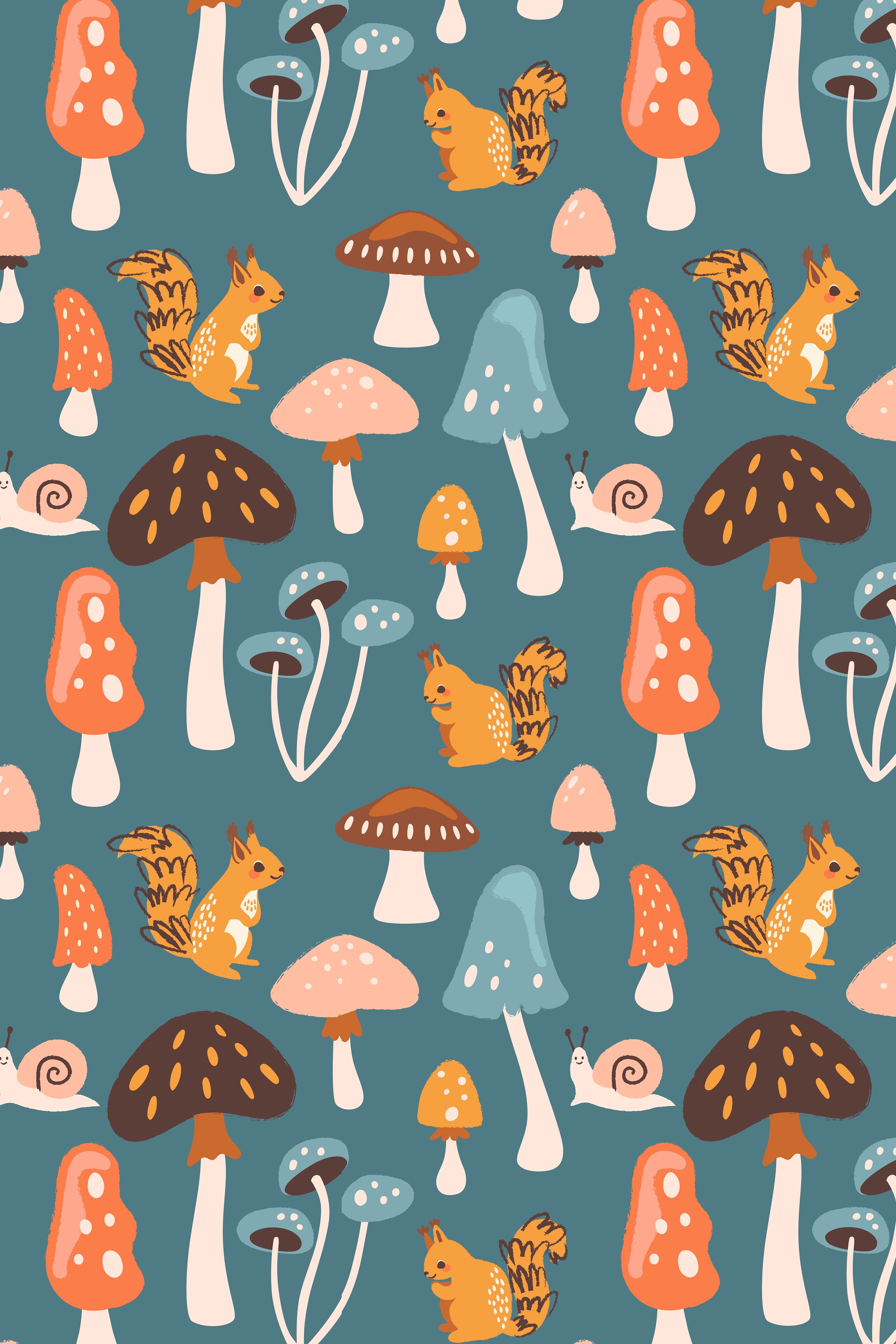 Soft & Stretchy Zipper Footie - Mushroom Forest