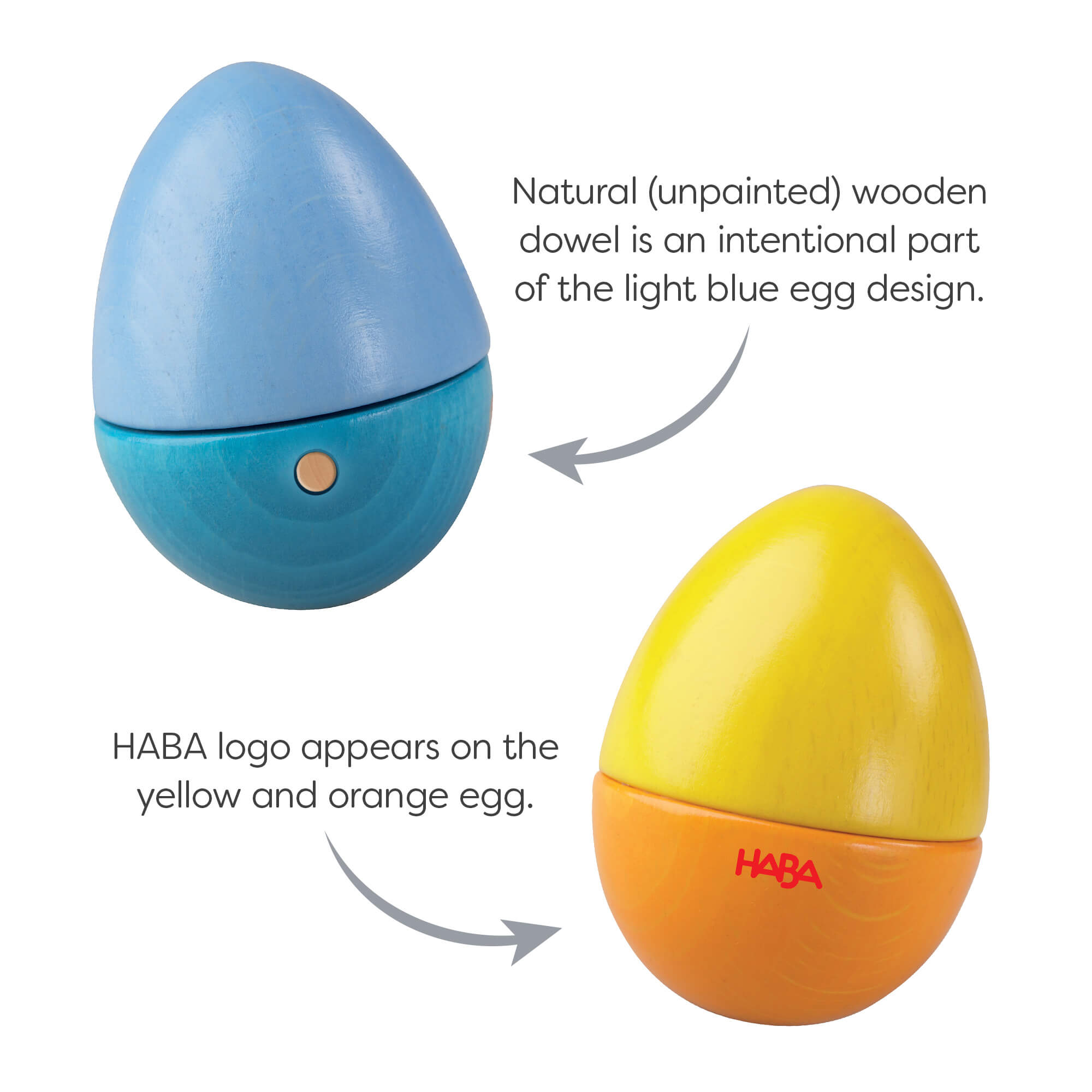 Set Of 5 Wooden Musical Eggs
