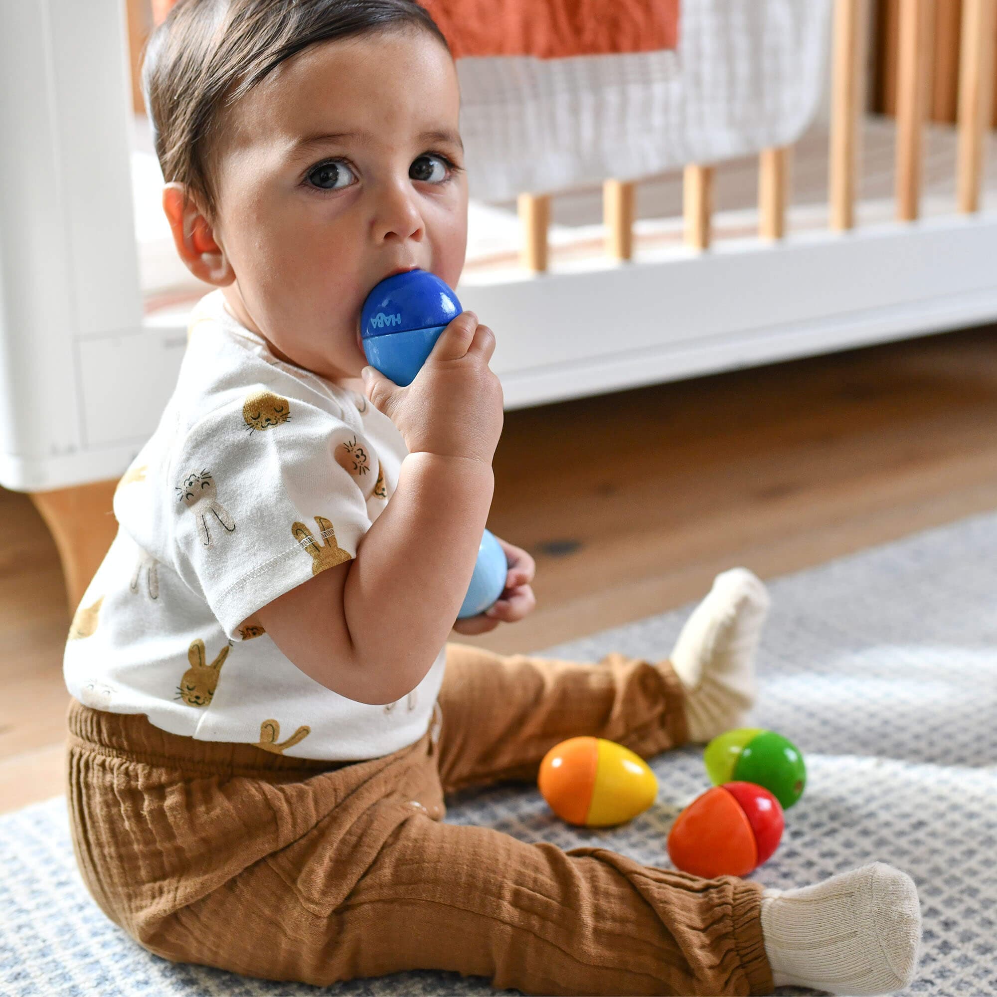 Set Of 5 Wooden Musical Eggs