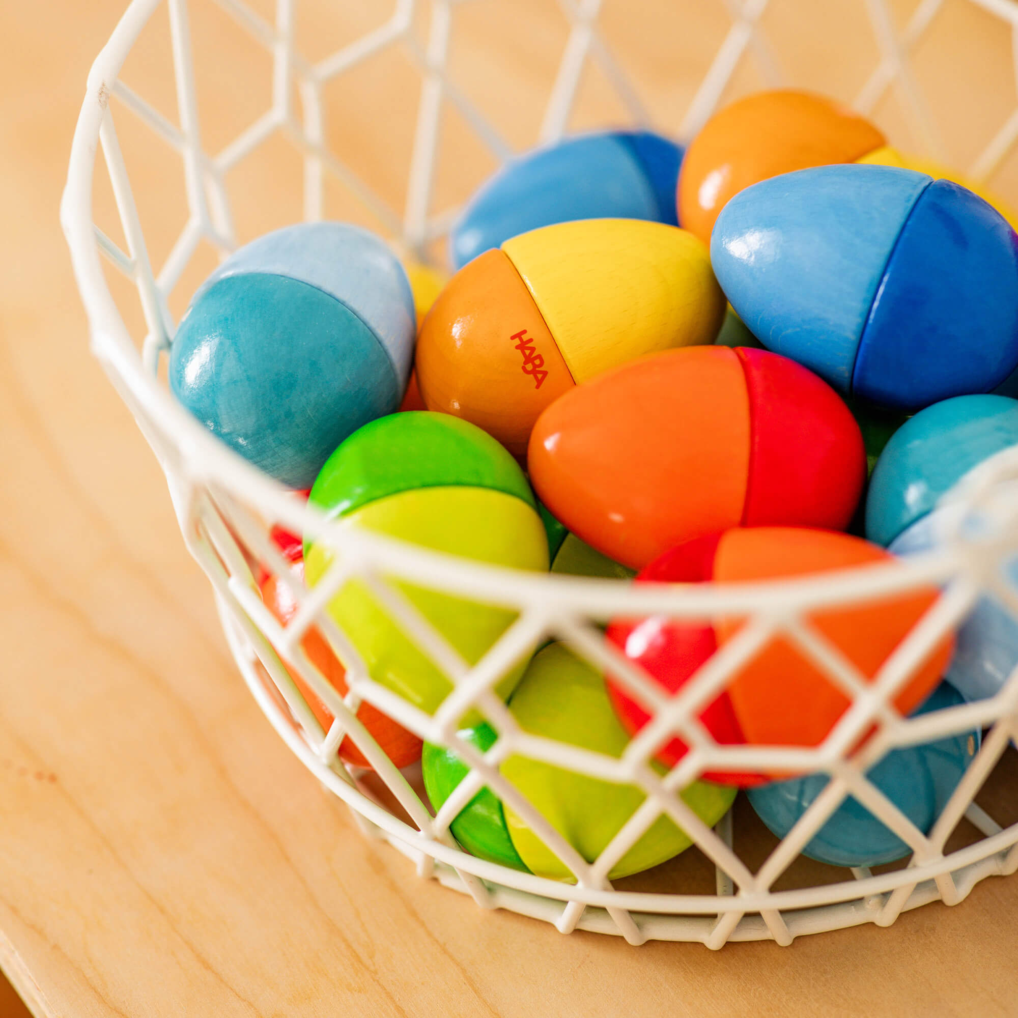 Set Of 5 Wooden Musical Eggs