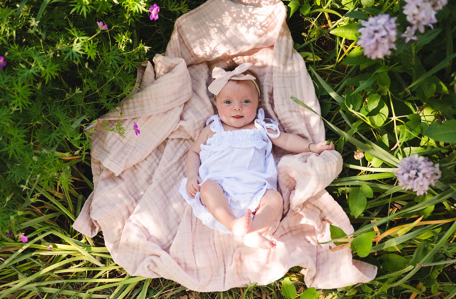 Muslin 6-layer Blanket - Baby Pink