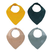 Dune Muslin Bandana Bibs Set (4-pack)