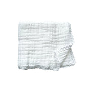 Muslin 6-layer Blanket - White Lace